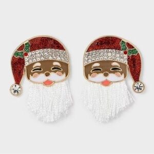 NWT Sugarfix by Baublebar Festive Santa Earrings Christmas Nickel free Jolly